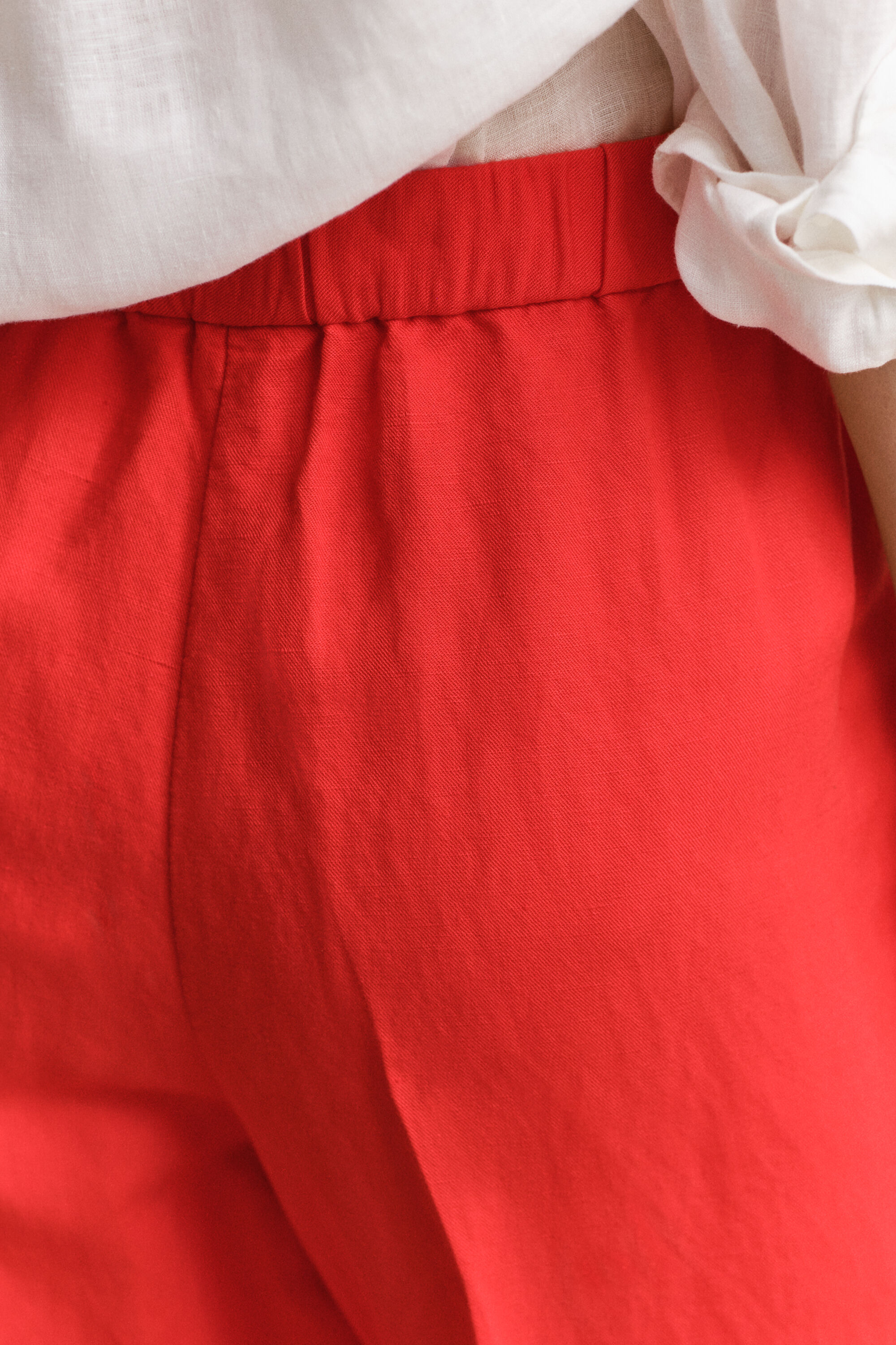 Pantalones en mezcla de lino