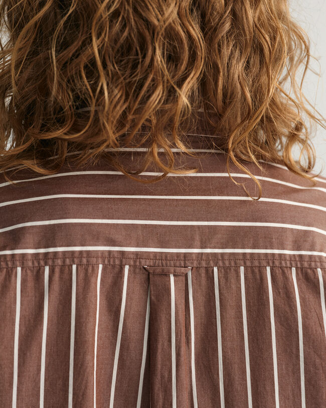 Vestido camisero extragrande a rayas