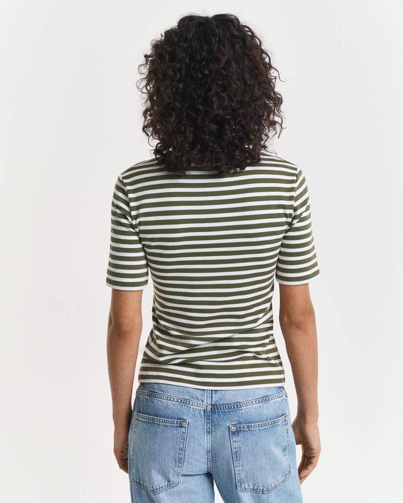 Camiseta acanalada de rayas