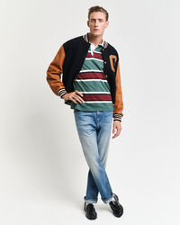 Heavy Rugger de rayas desiguales en hilo teñido