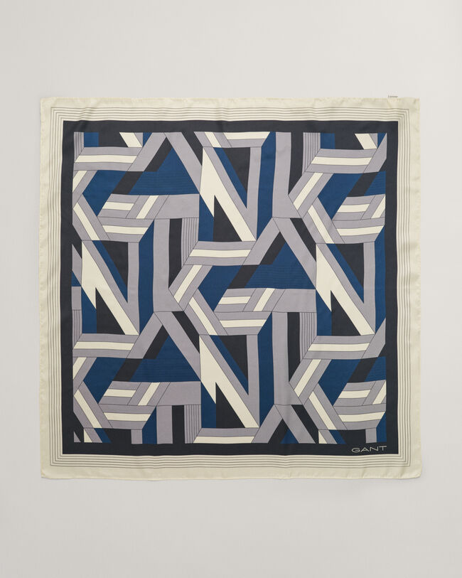 Pañuelo de seda con letras estampadas