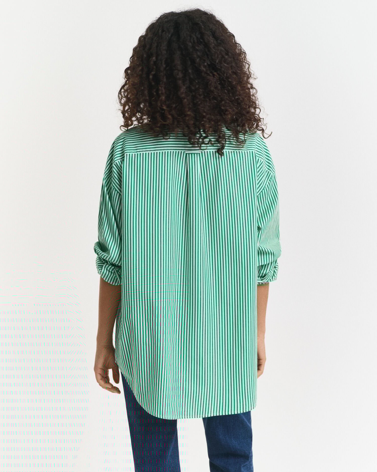 Camisa de popelina clásica a rayas oversize