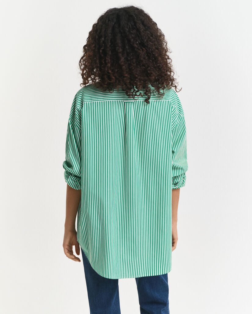 Camisa de popelina clásica a rayas oversize