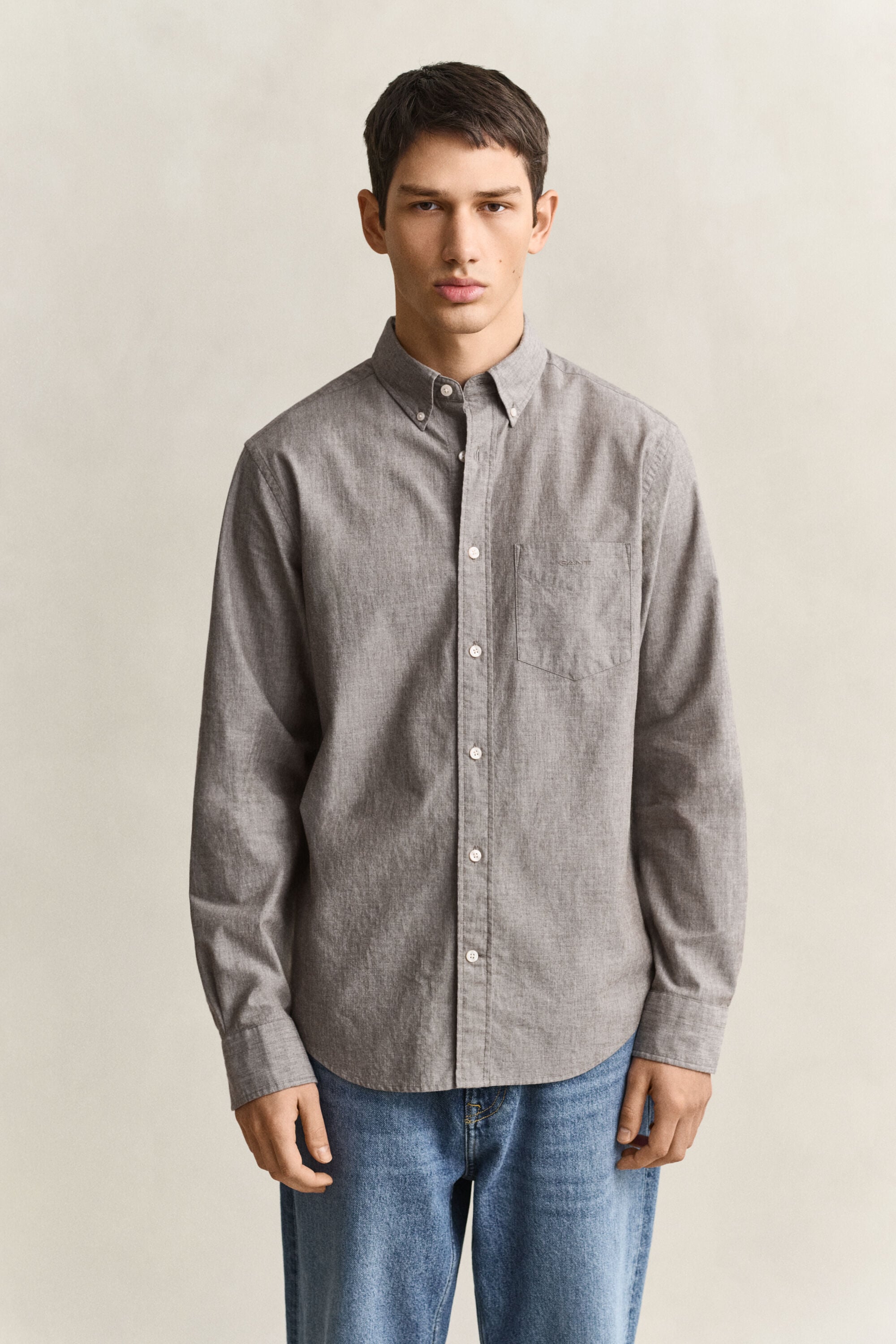 Camisa de popelina jaspeada Archive