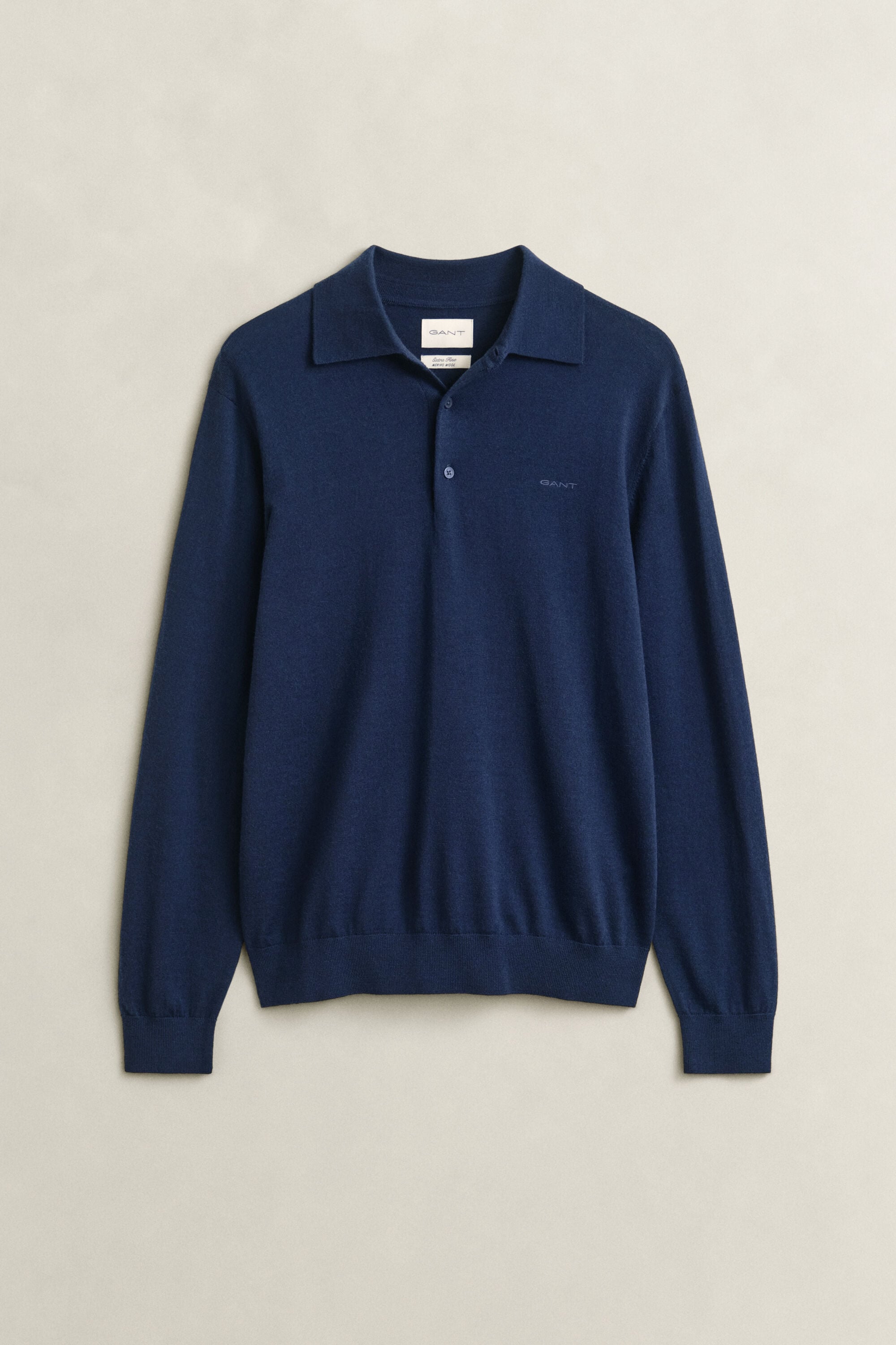Jersey tipo polo de lana merino extrafina
