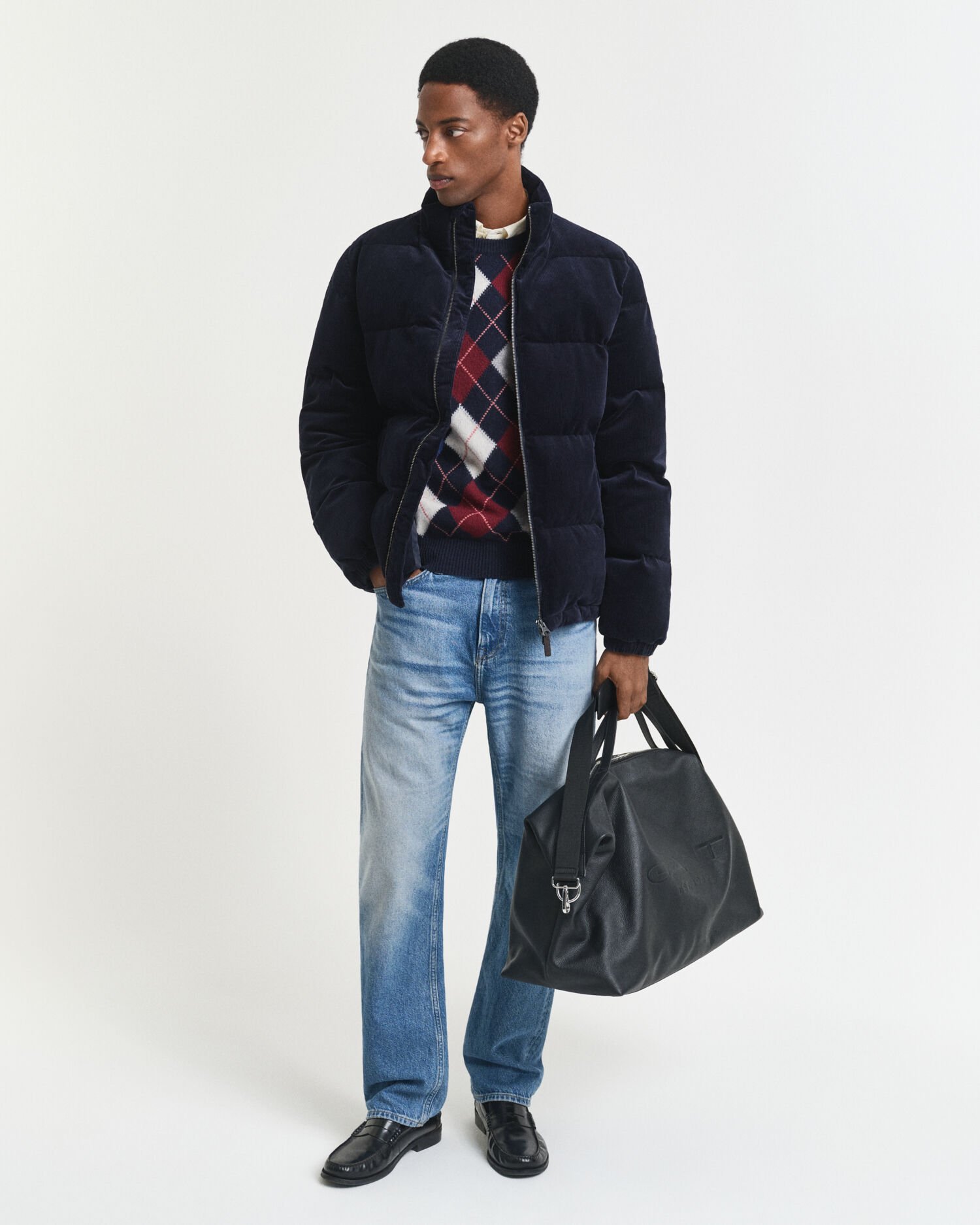 Jersey de cuello redondo Argyle