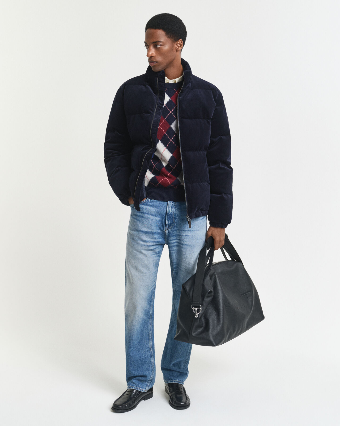 Jersey de cuello redondo Argyle