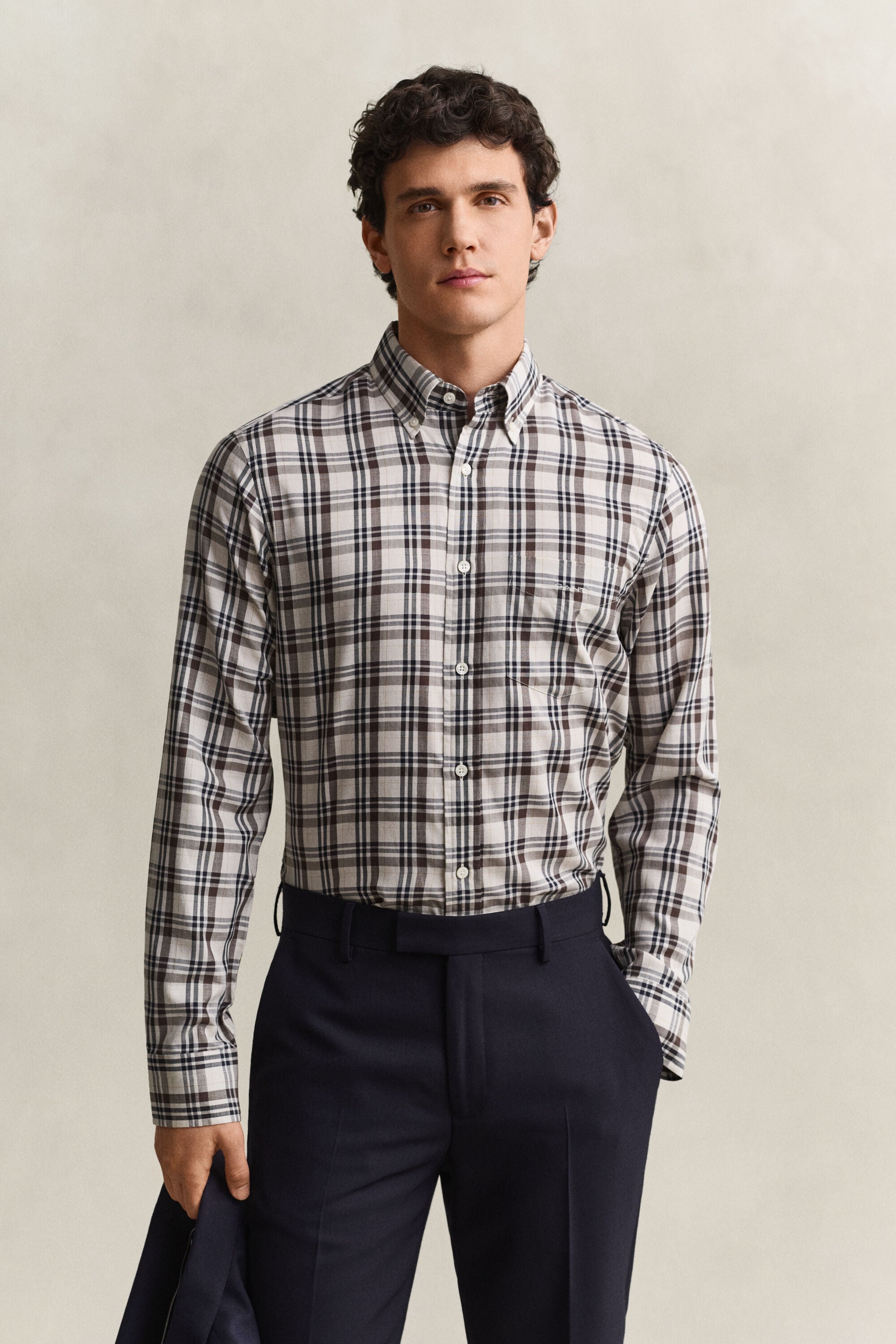 Camisa de sarga a cuadros