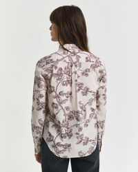 Camisa Regular Fit en gasa de algodón con estampado de árboles