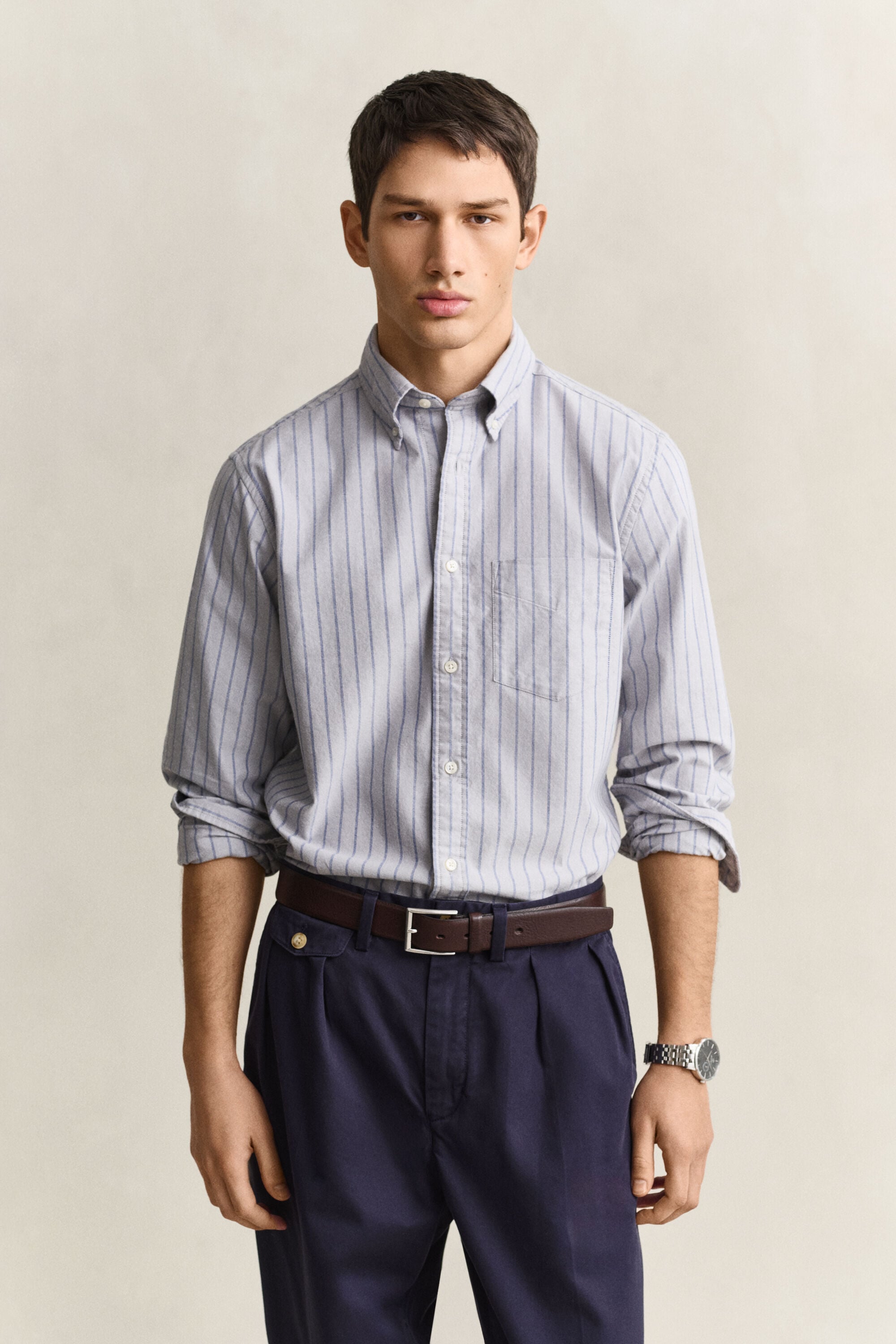 Camisa Oxford clásica a rayas