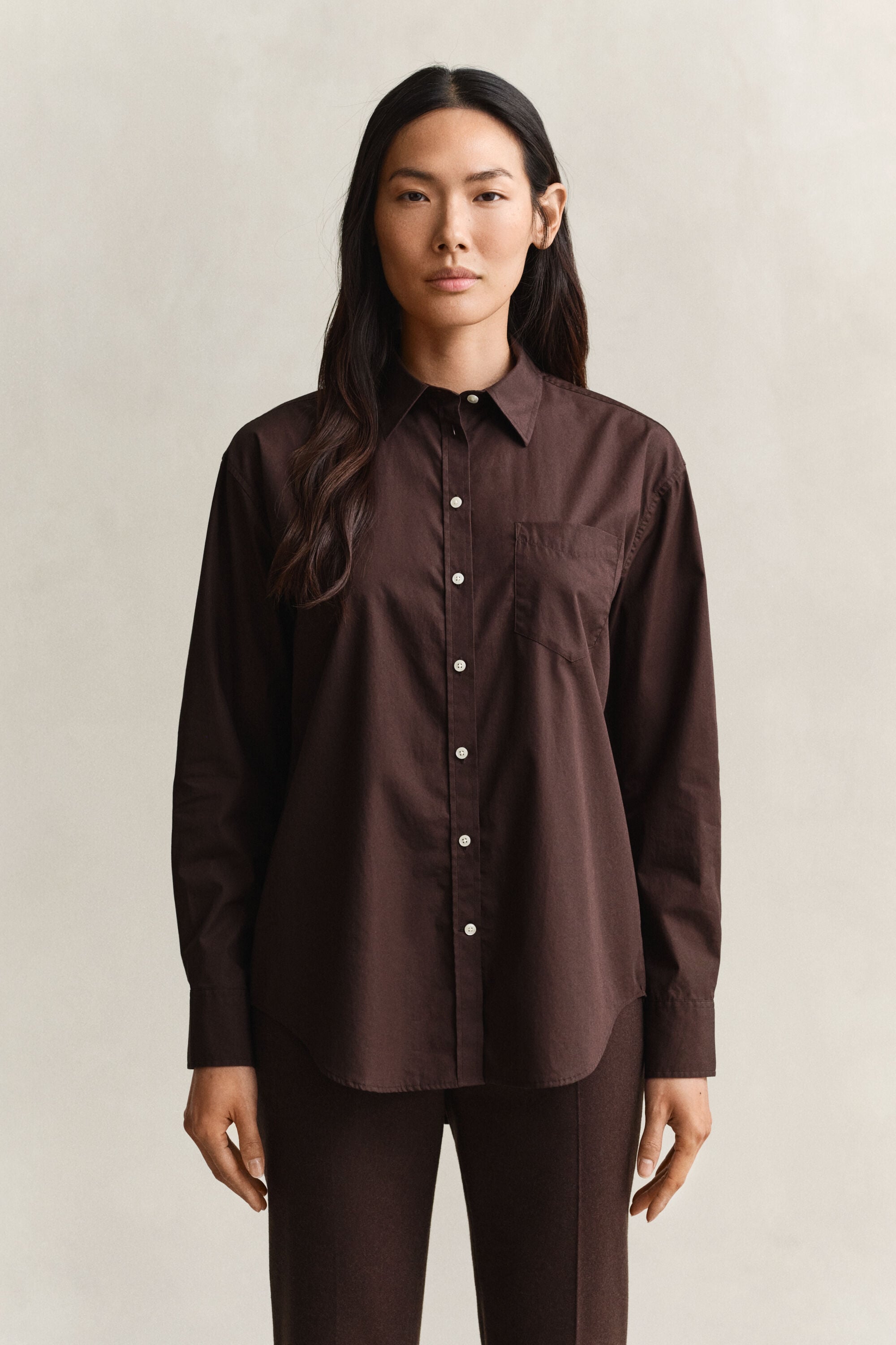 Camisa Relaxed Fit clásica de popelina