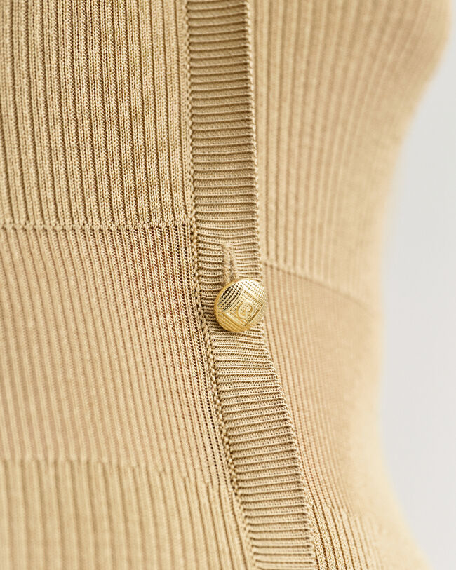 Vestido tipo cárdigan acanalado