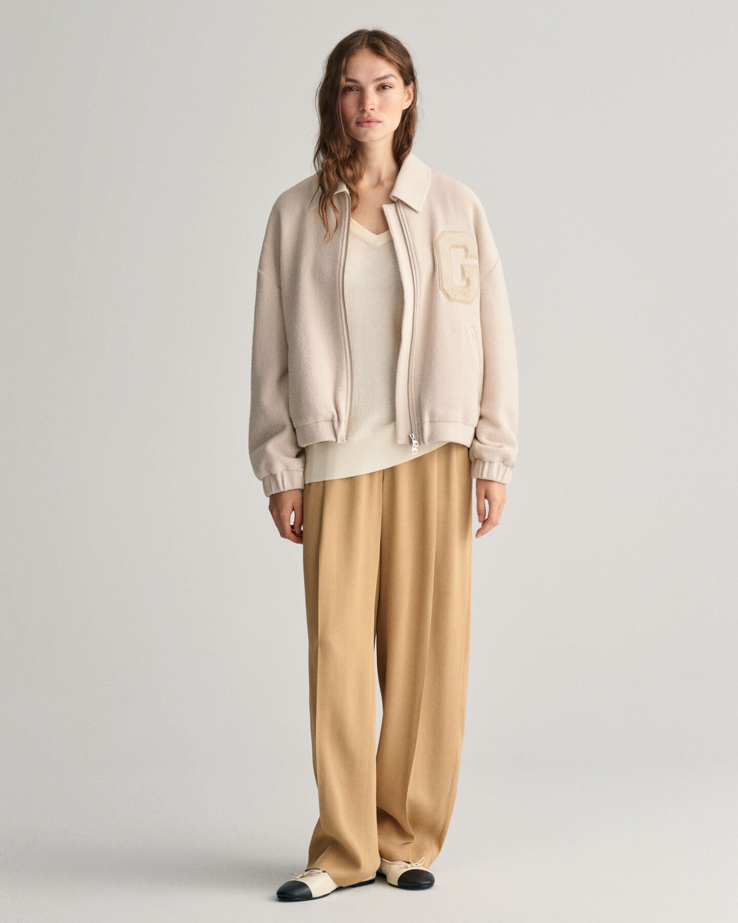 Jersey de cuello de pico en punto fino