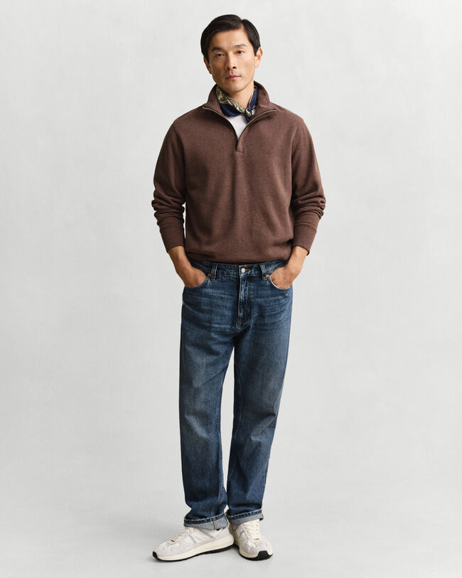 Sudadera Light Sacker Rib con media cremallera