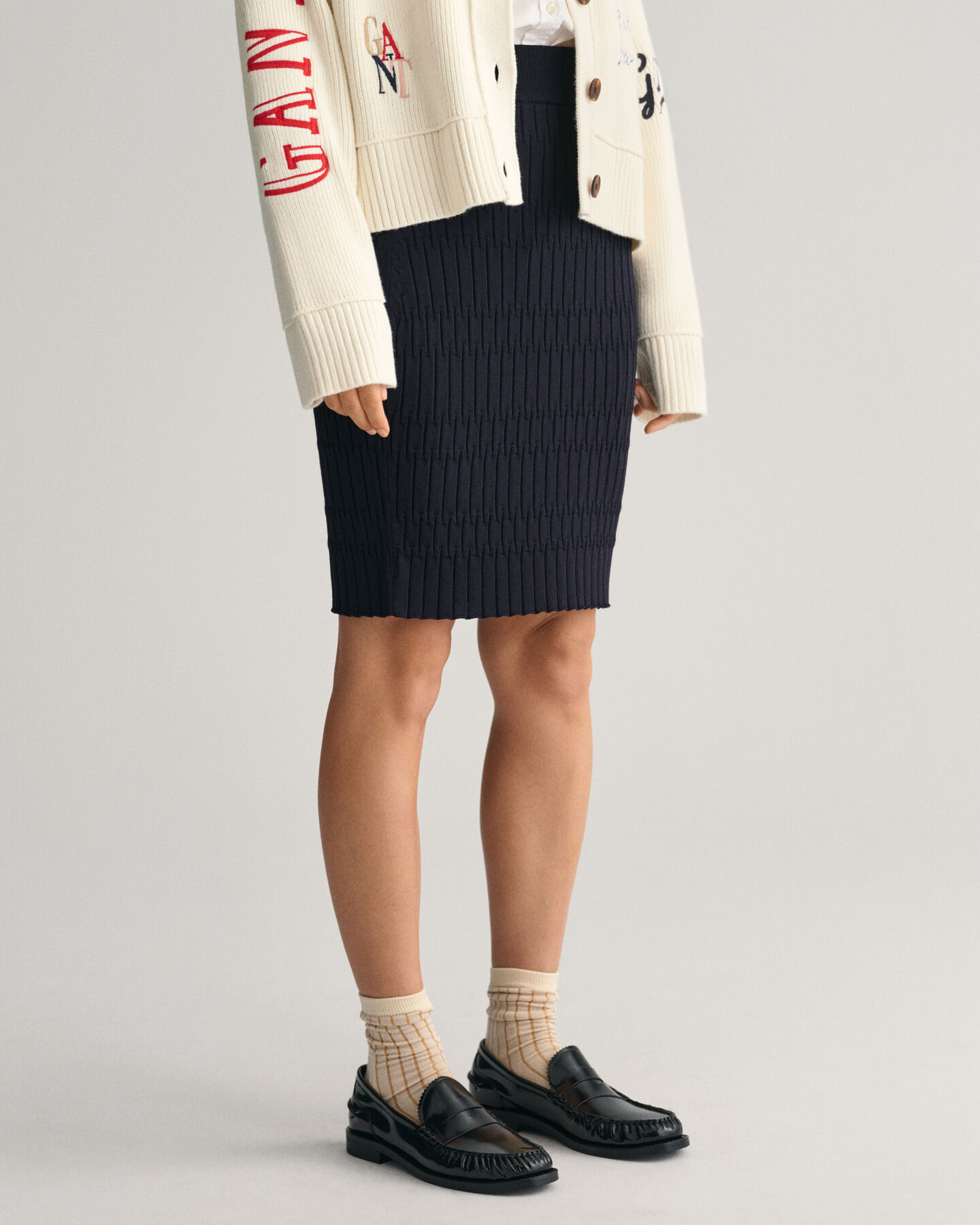 Falda de punto Textured