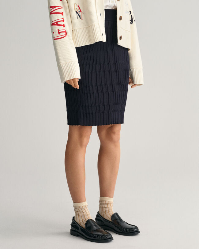 Falda de punto Textured