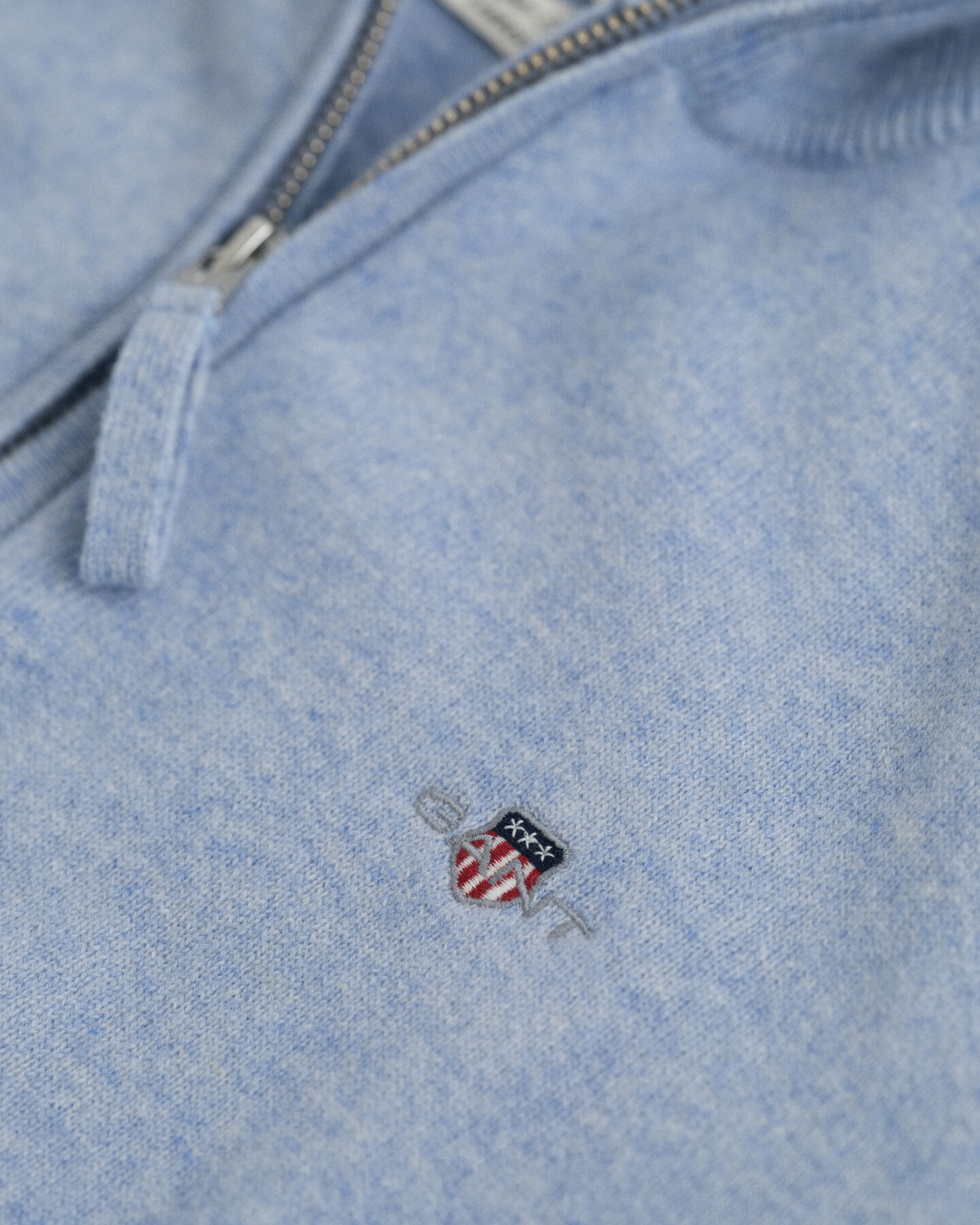 Jersey de lana de oveja muy fina con media cremallera