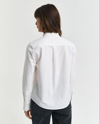 Blusa Oxford clásica con volantes