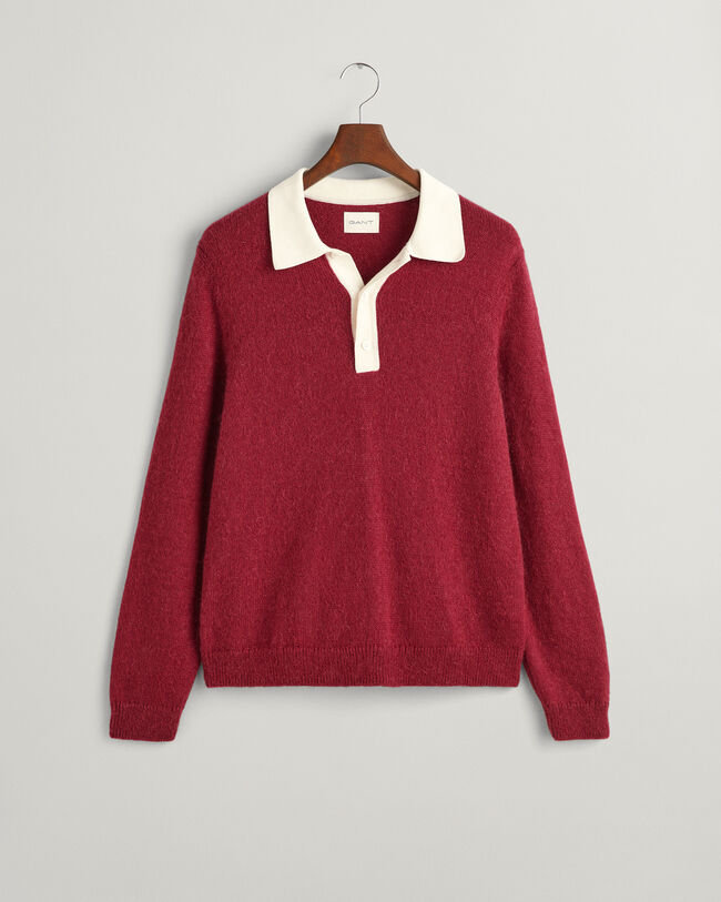 Rugger de algodón y diseño de mohair