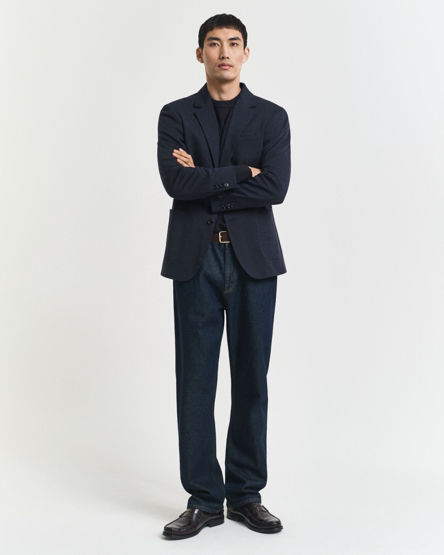 Americana Slim Fit de punto de piqué en dos tonos