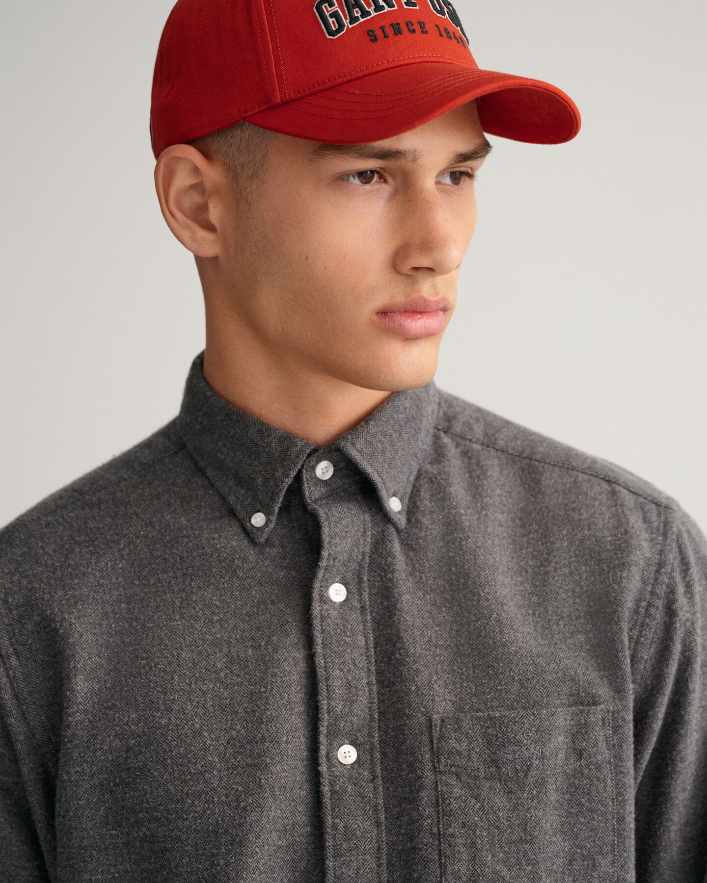 Camisa Regular Fit con diseño de espiga