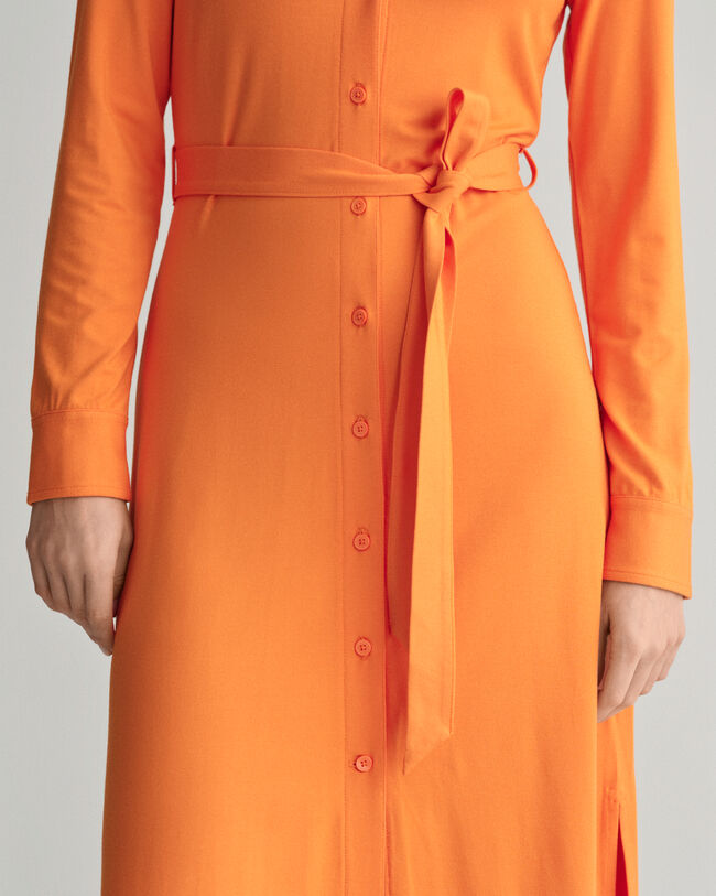 Vestido camisero Slim Fit de punto