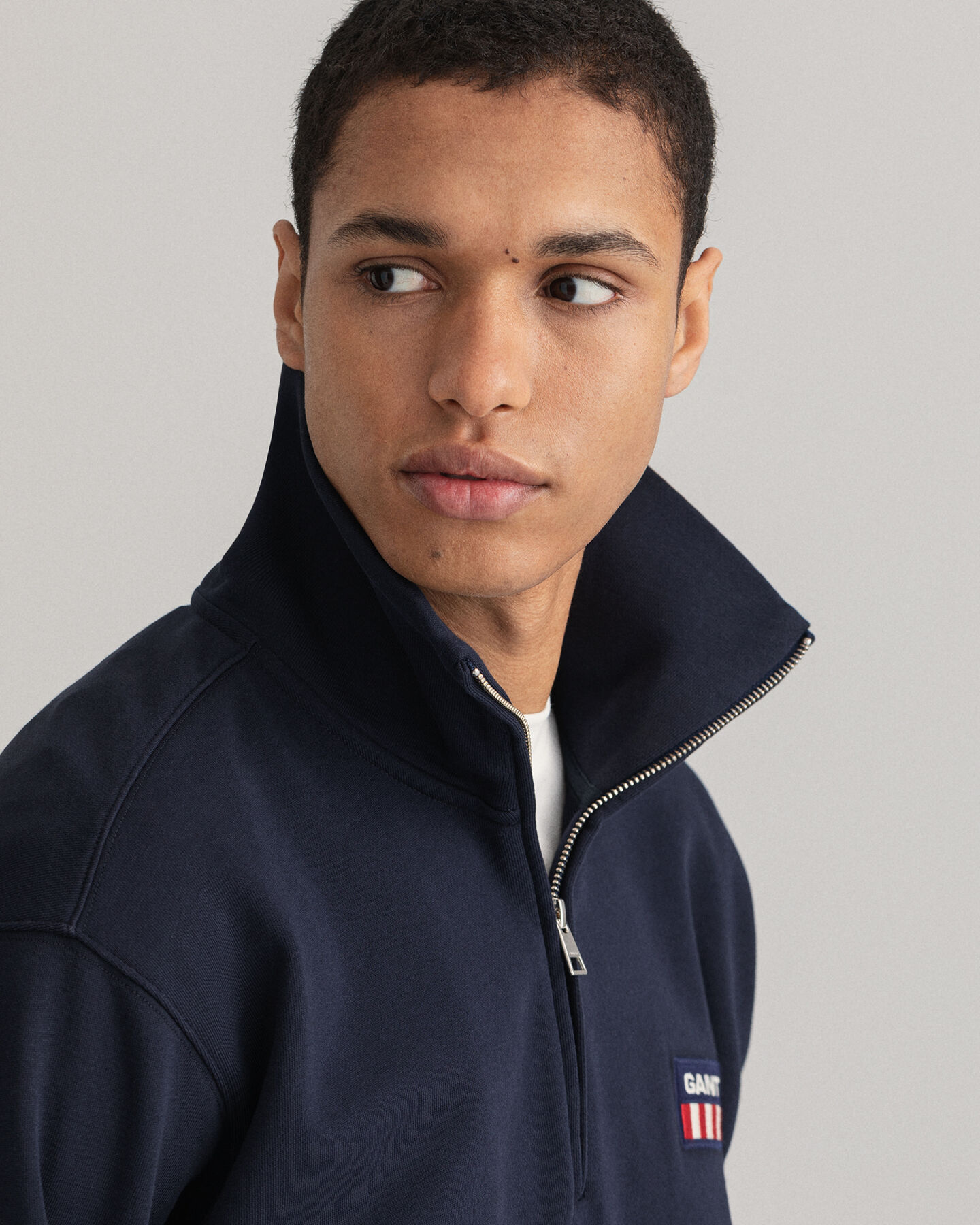 Jersey con media cremallera Retro Flag