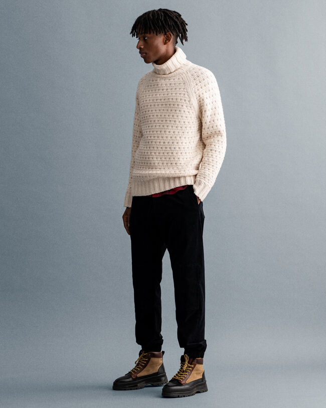 Jersey con cuello de cisne Chunky Texture