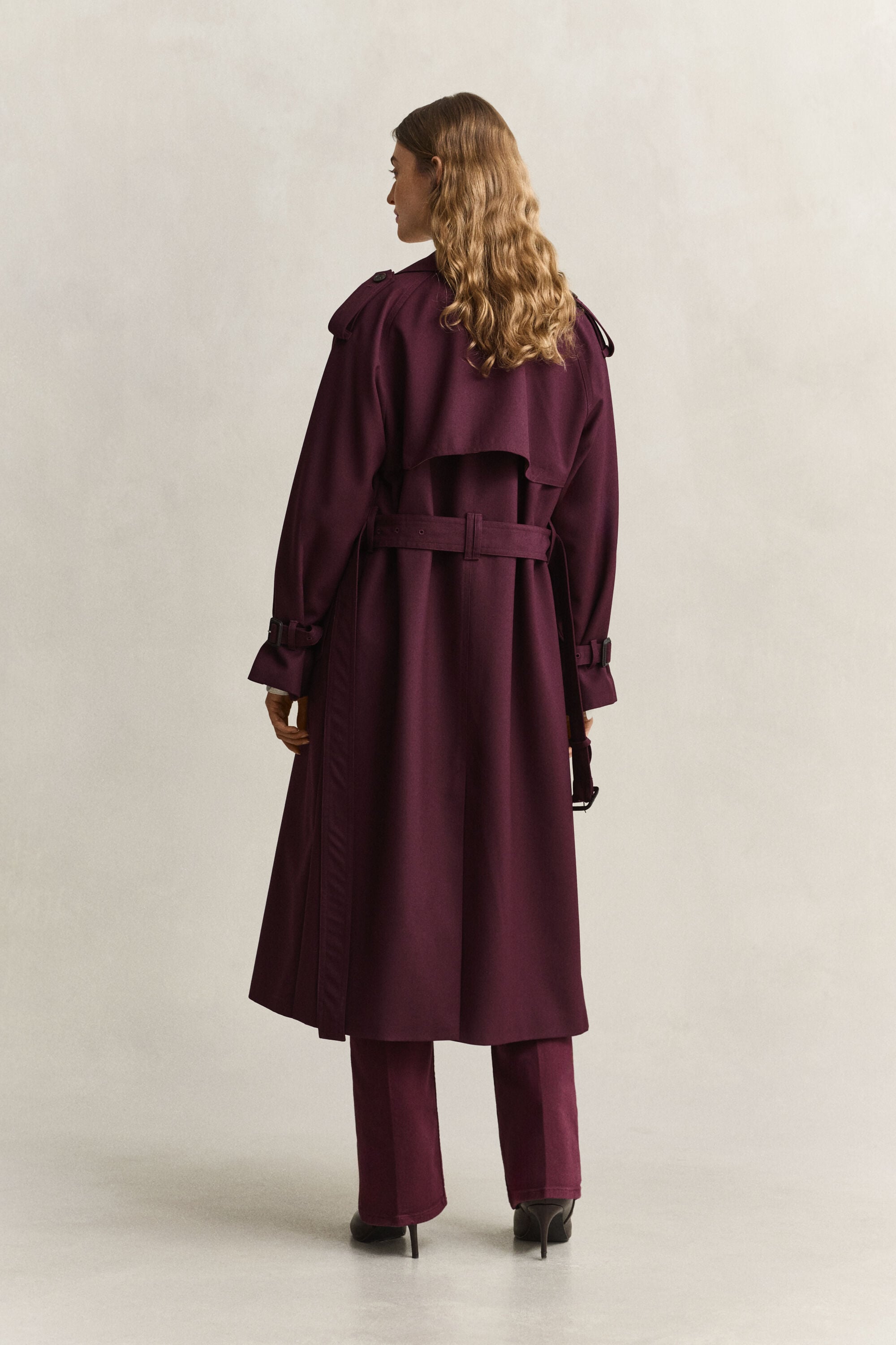 Gabardina en mezcla de lana