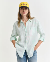 Camisa Relaxed Fit de lino a rayas