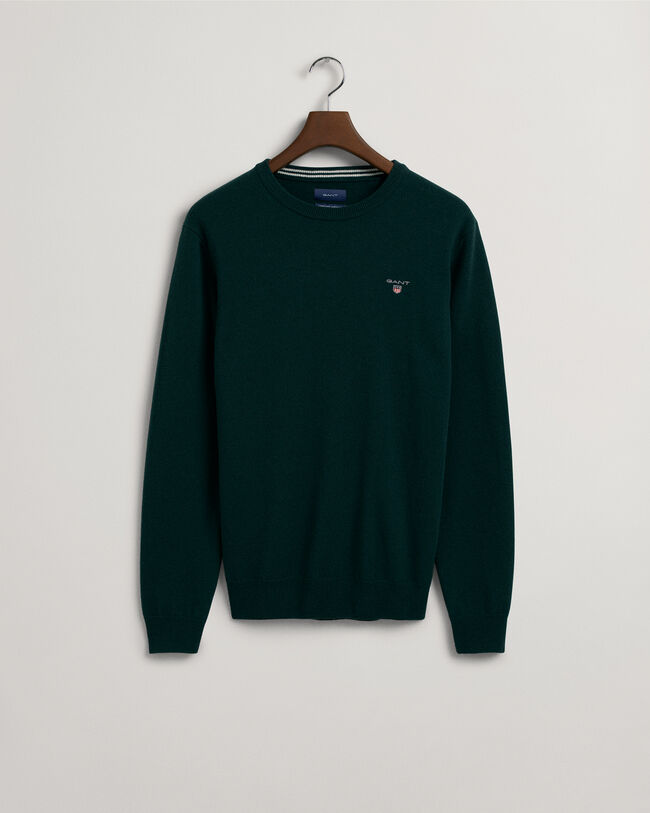 Jersey de cuello redondo en lana de oveja muy fina