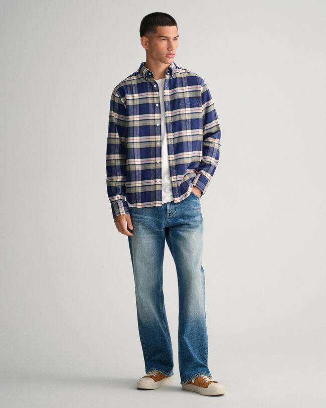 Camisa de cuadros y franela Regular Fit