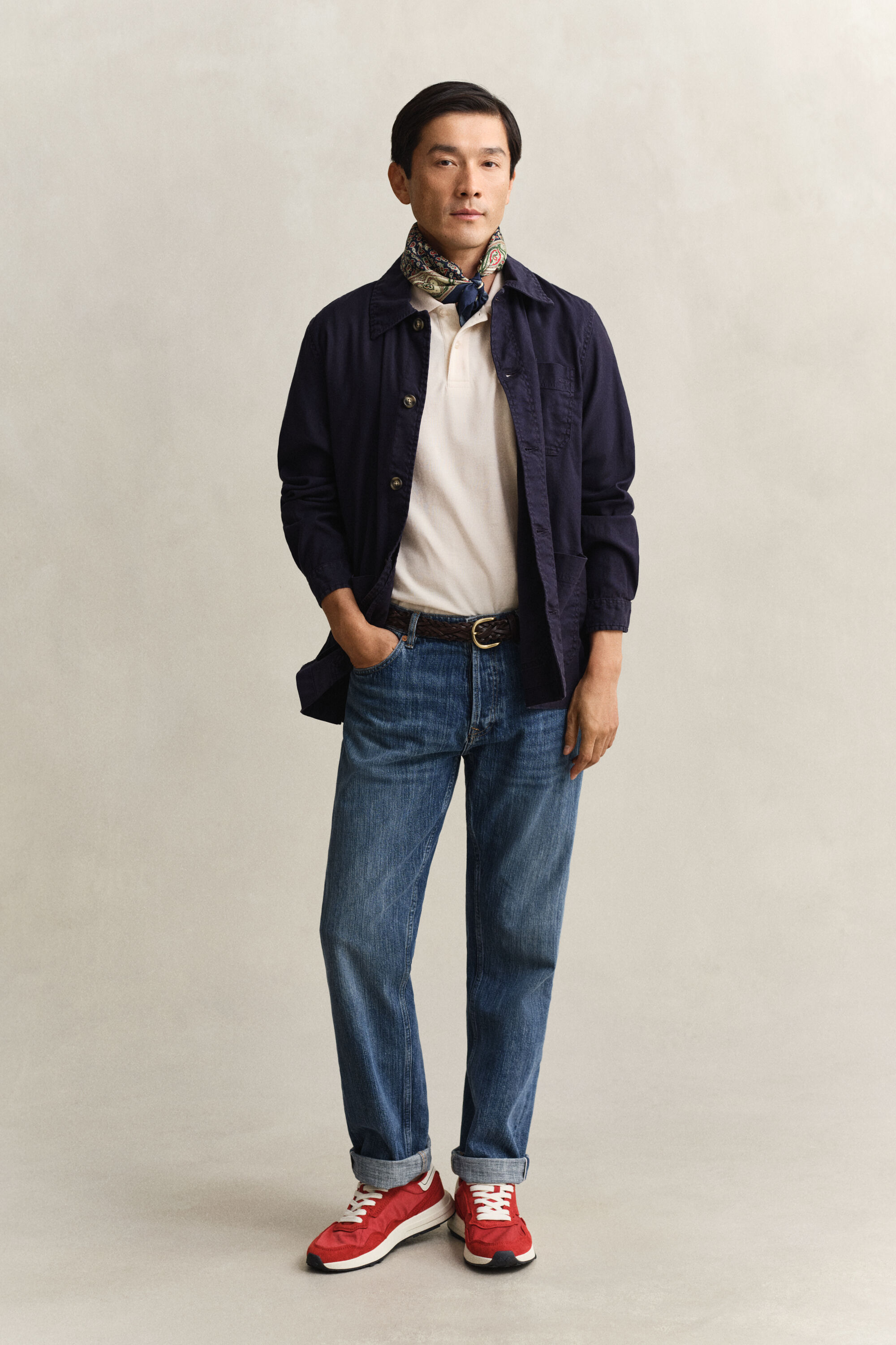 Polo de rayas con textura