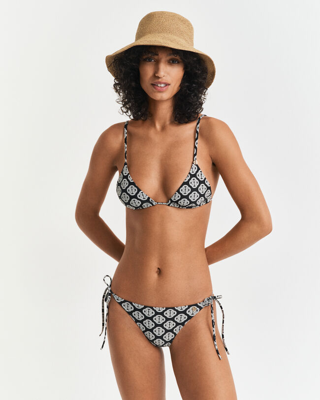 Braguita de bikini con lazada y estampado Monogram