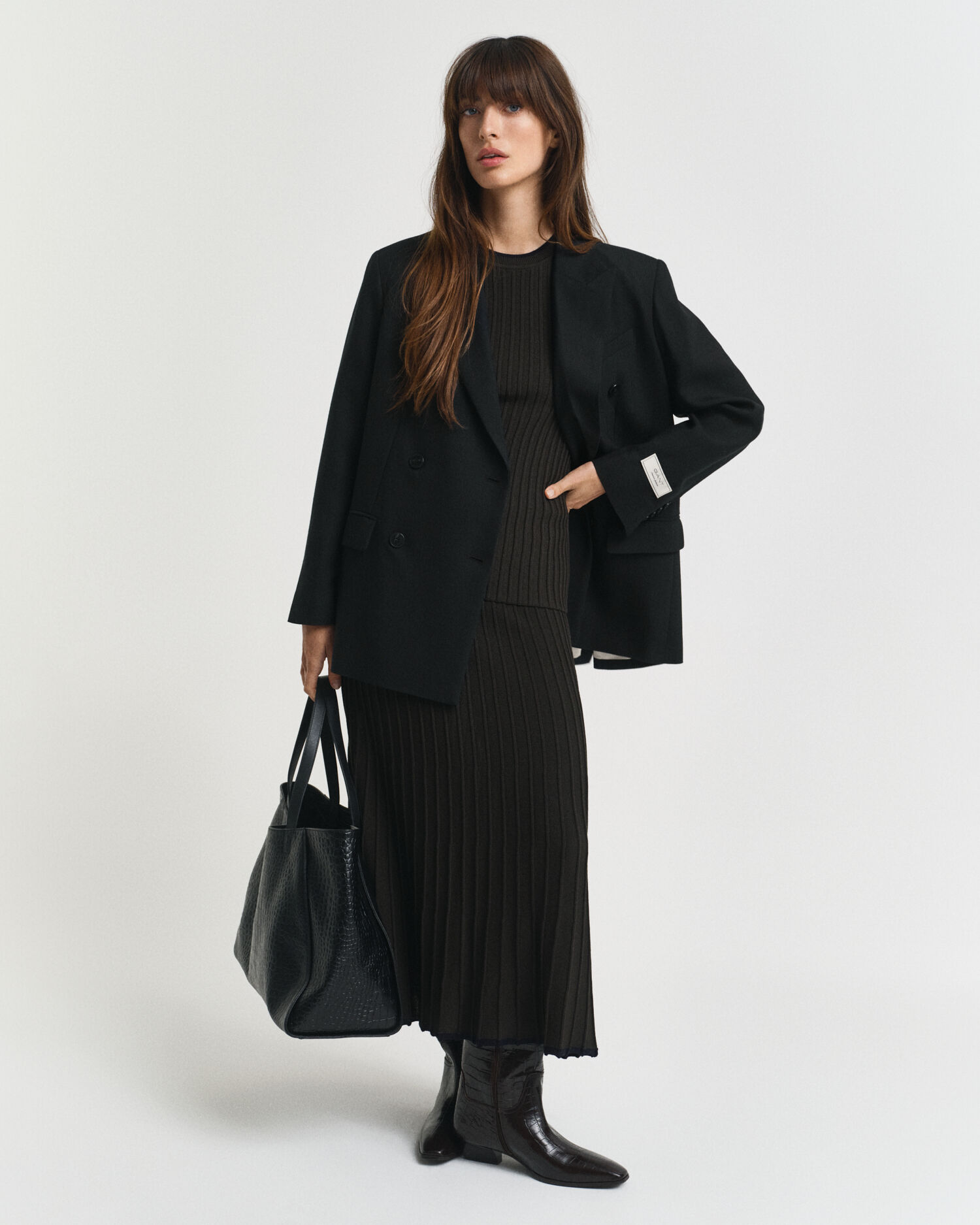 Jersey de manga corta de canalé en contraste