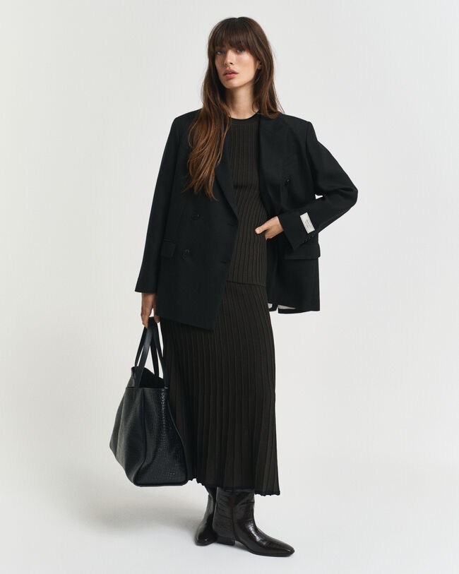 Jersey de manga corta de canalé en contraste