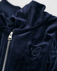 Sudadera con capucha y cremallera de velour Teen Girls