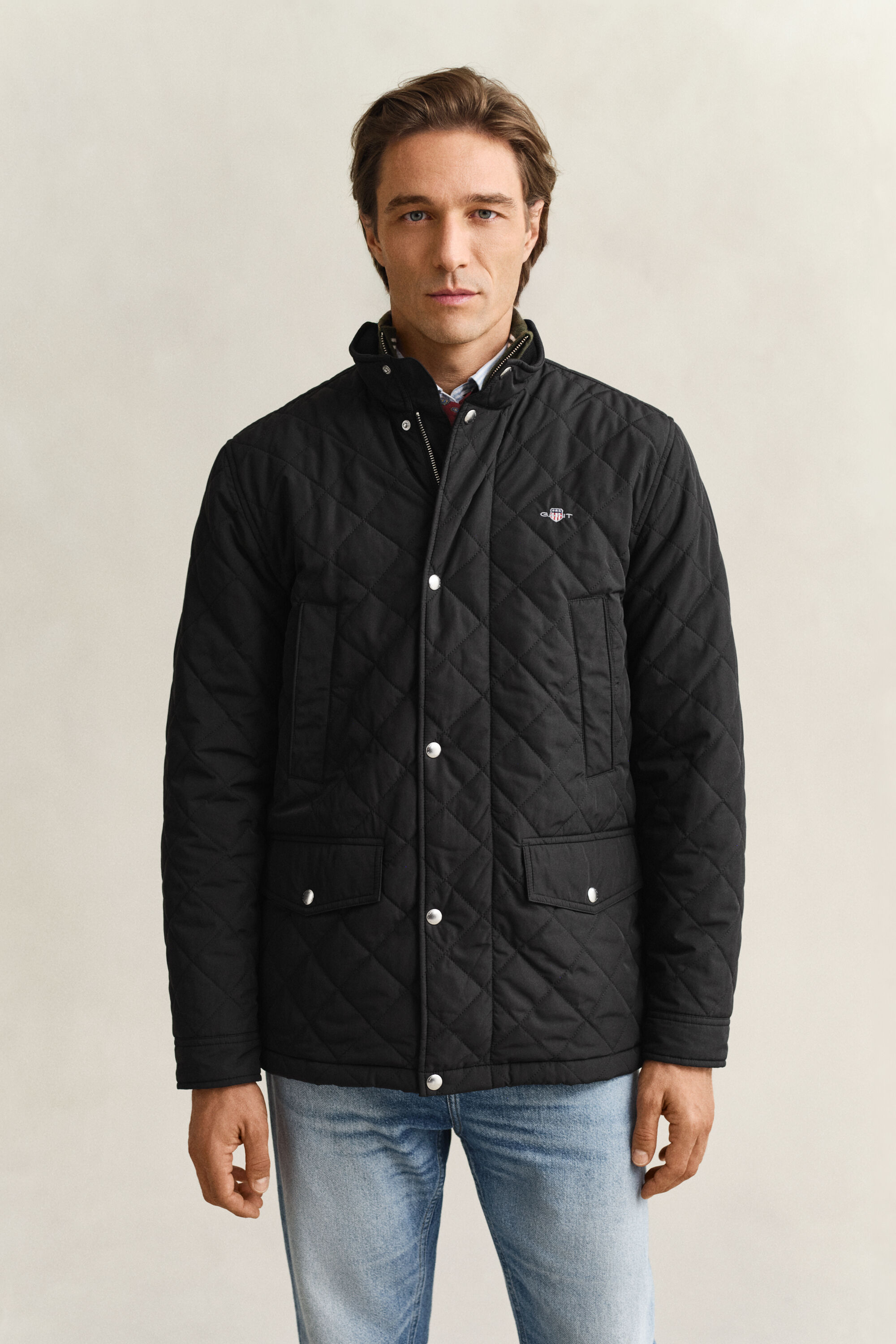 Chaqueta Windcheater acolchada de largo medio