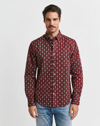 Camisa Regular Fit de sarga con estampado de cachemir