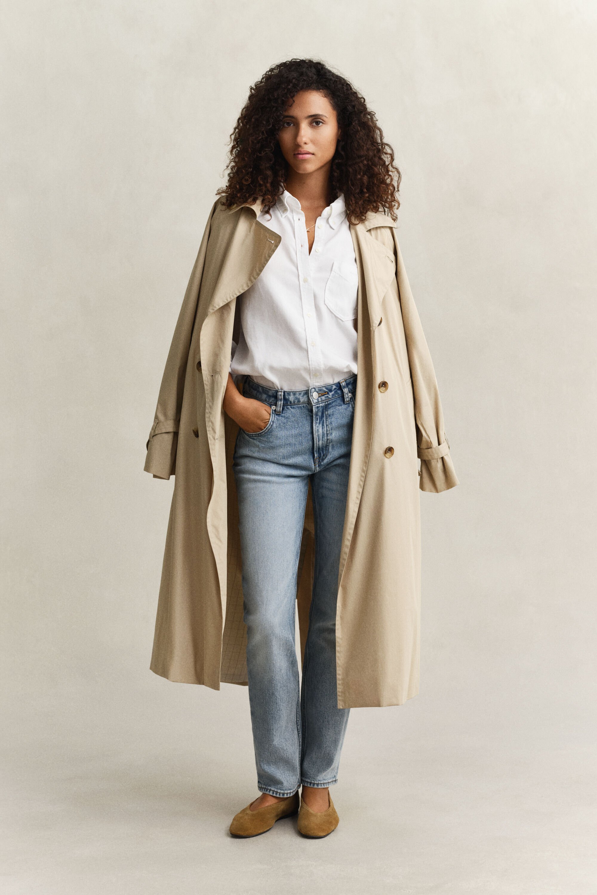 Vaqueros elásticos de pernera recta