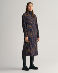 Vestido cruzado de rayas Regular Fit Rope