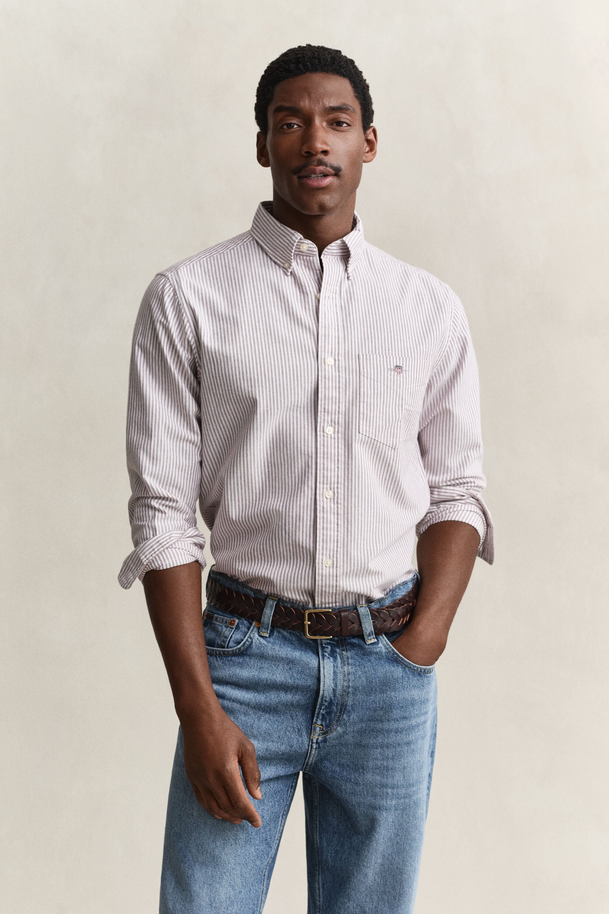Camisa Oxford Regular Fit clásica de rayas