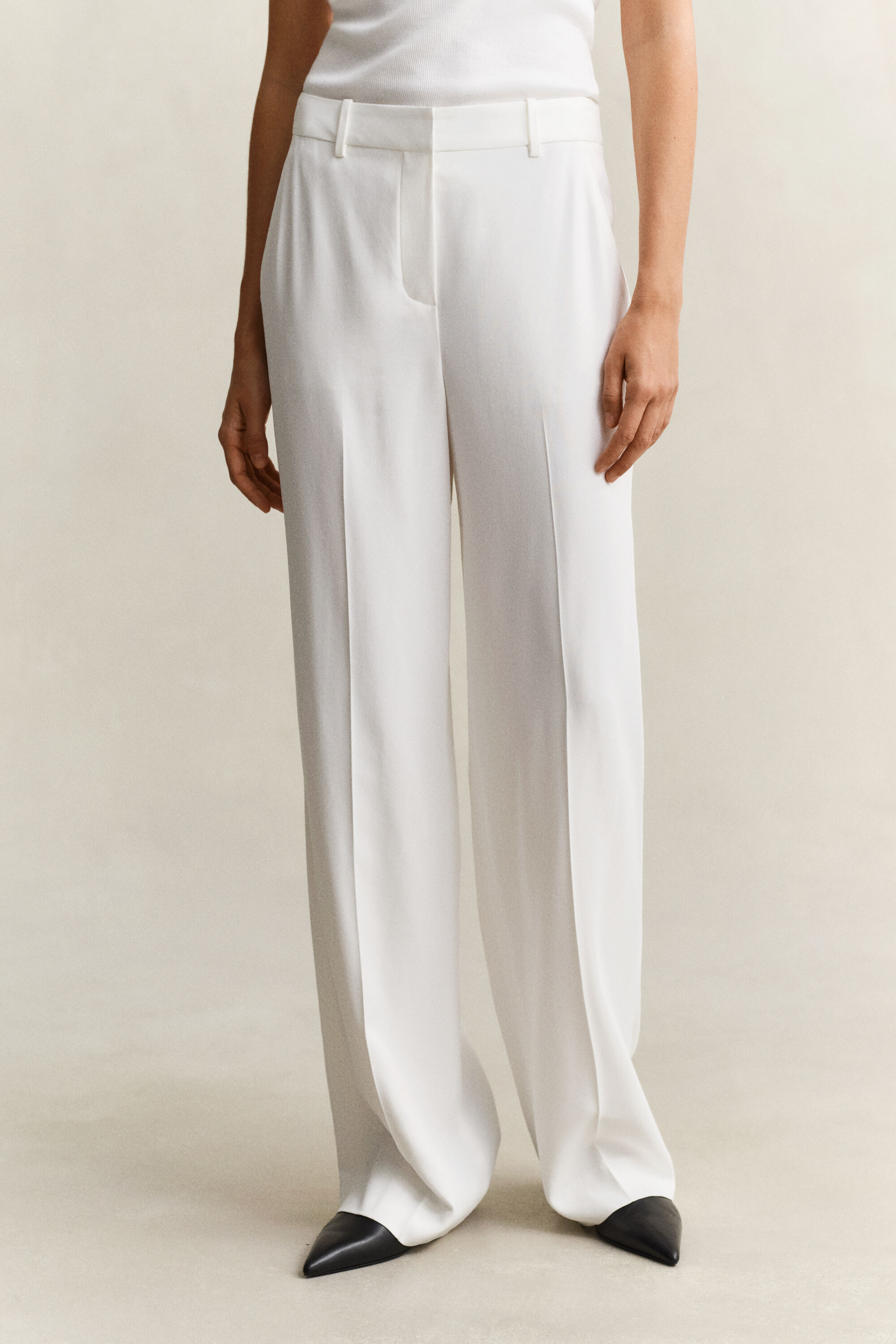 Pantalones de vestir de crepé
