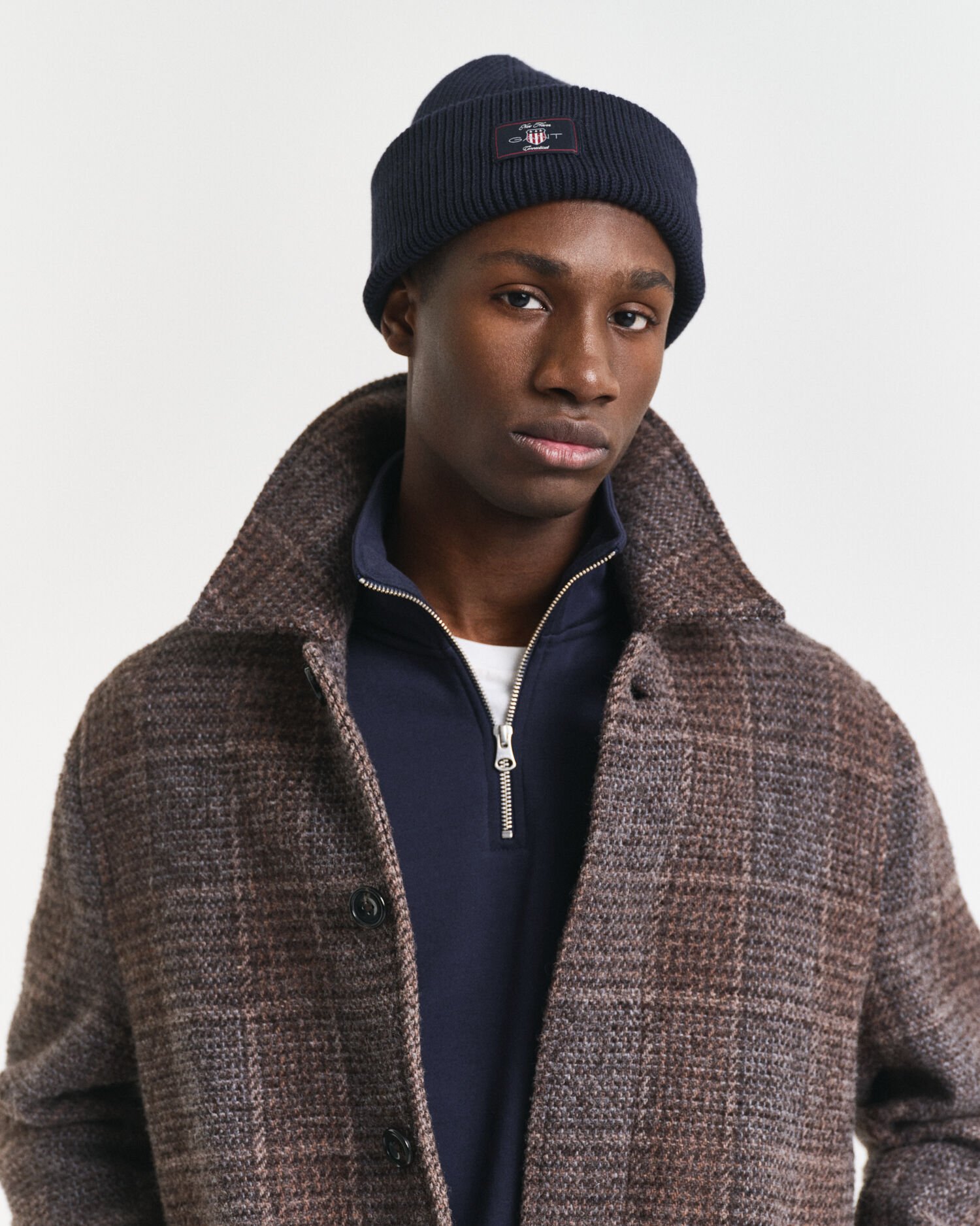 Gorro acanalado de mezcla de algodón