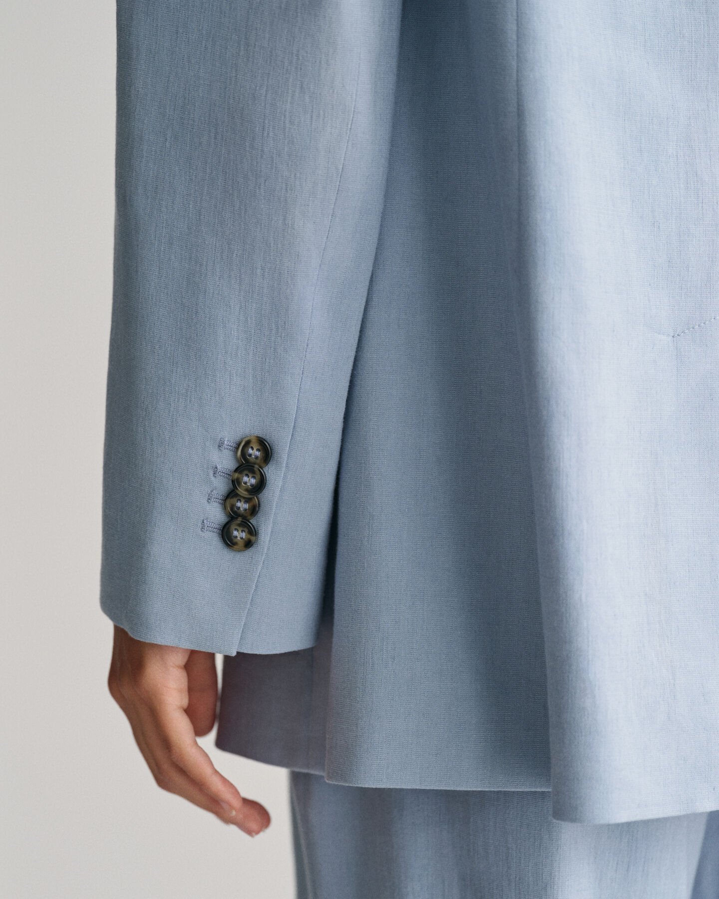 Americana Regular Fit de lino elástico