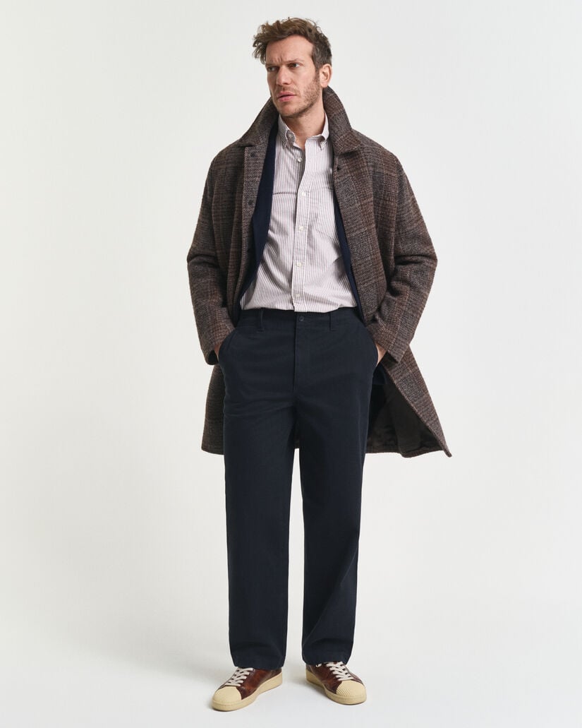 Camisa Oxford clásica Regular Fit de rayas finas