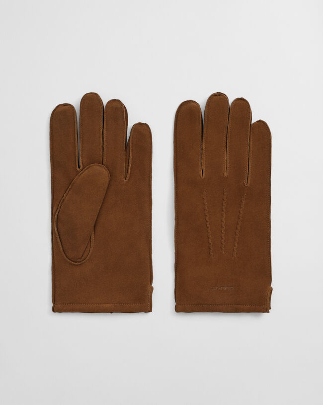 Guantes de ante con forro de cachemir