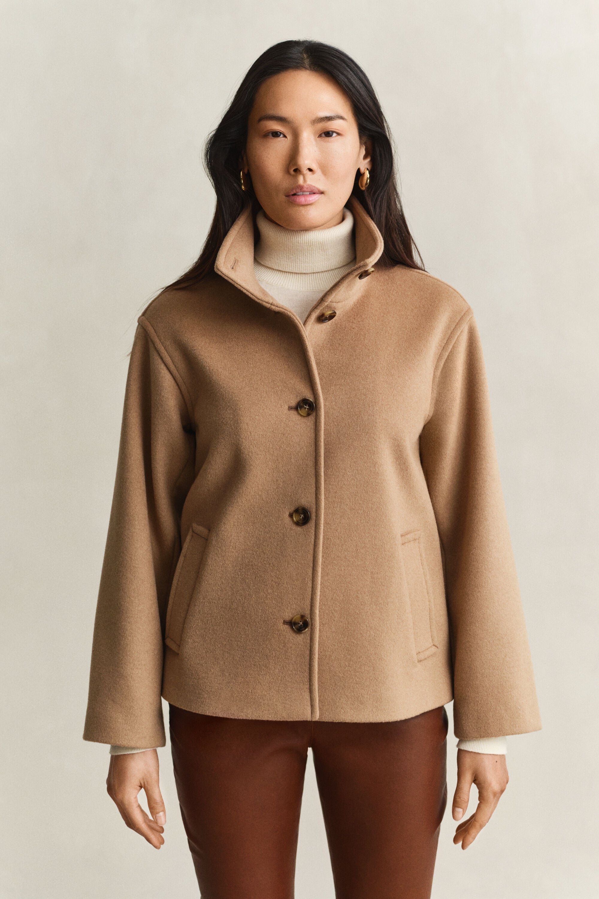 Chaqueta de mezcla de lana