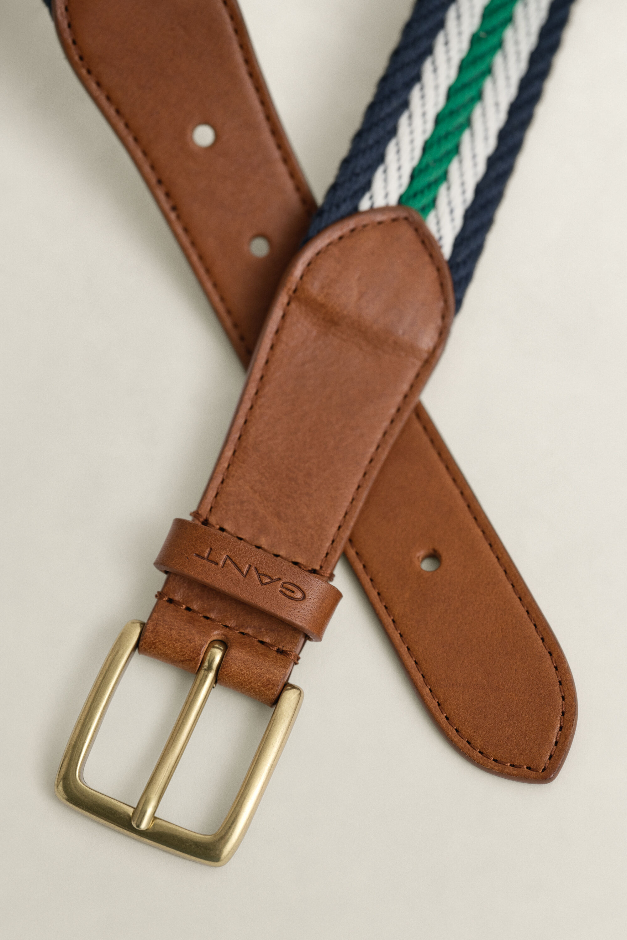 Cinturón tejido a rayas