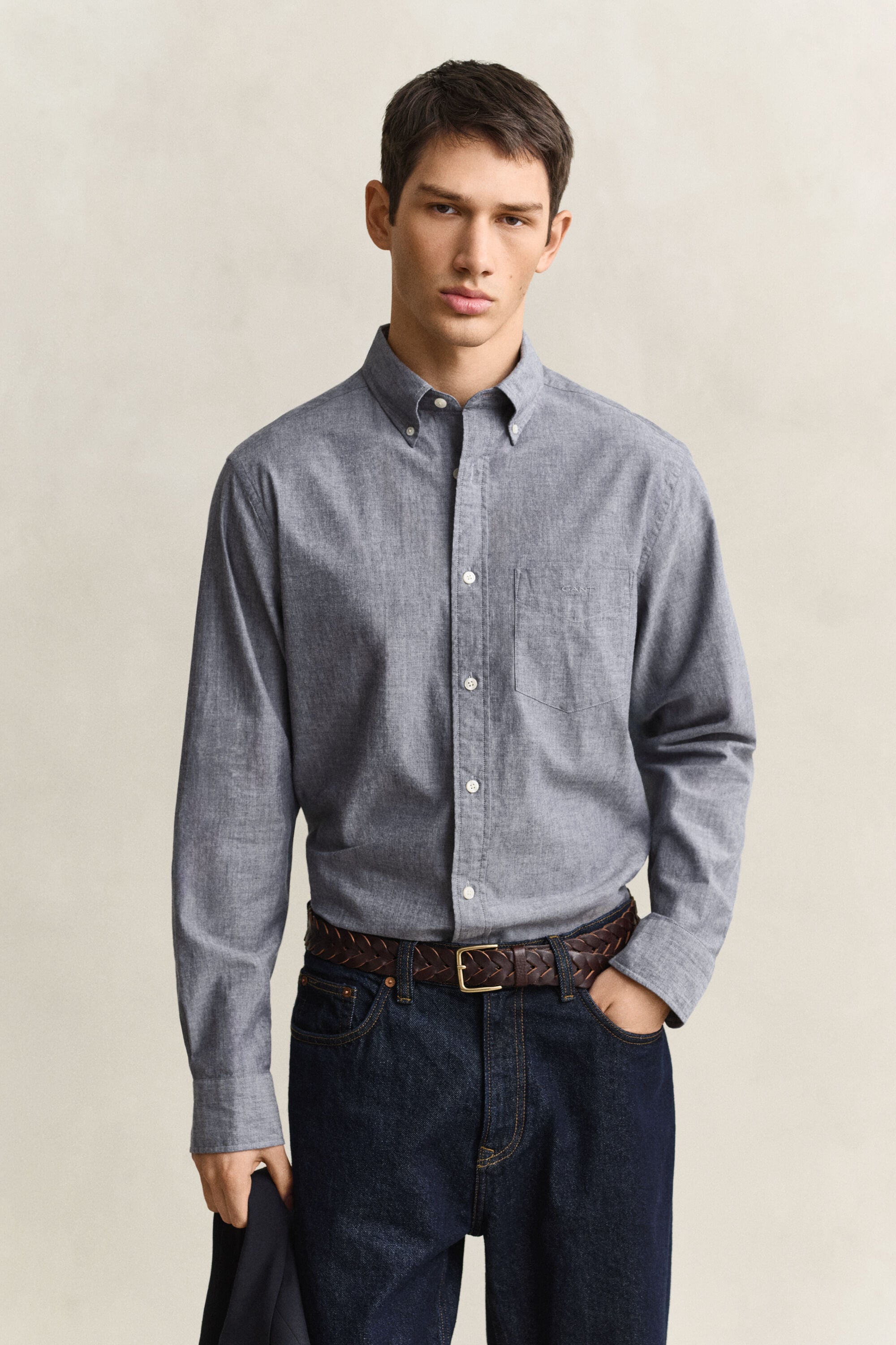 Camisa de popelina jaspeada Archive